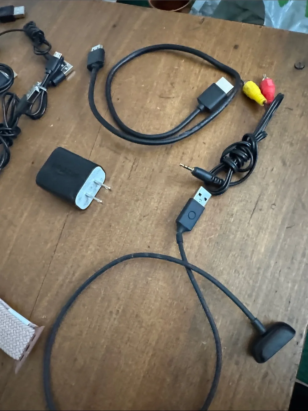 Mixed Mobile Chargers & Cables Accessory Bundle - Pink Strap Included